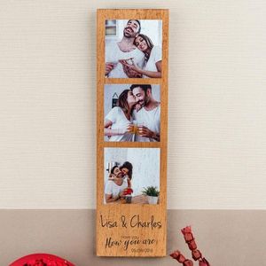 Ramar anpassade vintage trä po heminredning personlig tryckt pos par bröllopsdag romantiska gåvor