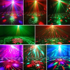 LED RGB DJ Disco Laser Light Club Party Light Projector Stage Effect RGB Light Disco Strobe Lights for Xmas Holiday Bar KTV