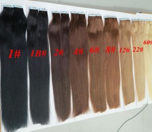 50g 20pcsPack Glue Skin Weft PU Tape in Human Hair extensions 18 20 22 24inch Brazilian Indian Hair Extension9949746