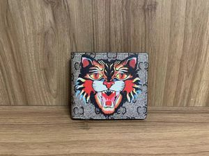 Designer Deluxe G Wallet Men's Marmont Card Clip Ophidia Leather Red Tiger Red Wolf Wallet with Box 2449