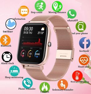 NEUE Smart Watch P8 Color Screen Frauen Männer Full Touch Fitness Tracker Blutdruck Smart Clock Frauen Smartwatch für Xiaomi8199999
