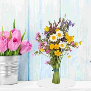 装飾的な花ブーケホルダーディスプレイスタンドアクションスタンドフローラルセンターピースライザー固定サポートフレームデスクトップデタッチ可能な花の結婚式