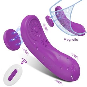 Magnetische Fernbedienung tragbarer Strumpflititoralvibratoren für Frauen Clitoris Stimulator GSPT Vibration Massagegeräte Erwachsene Sexspielzeug 240403