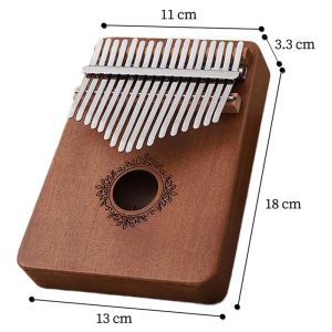 17 Keys Thumb Piano Wysokiej jakości drewno drewno mahoniowe mlira body muzyczne instrumenty kalimba piano kreatywne pudełko muzyczne