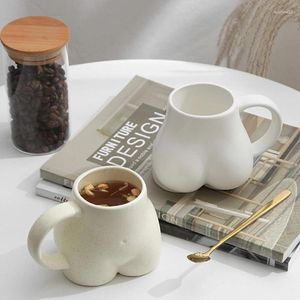 Mugs Ceramics White Black Coffee Cups Woman Body Ass BuMilk Mug Sculpture Cup Dining Table Novelty Gift