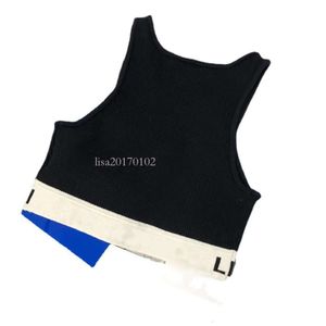 Women's Fitted Sleeveless Tank Top with Designer Letter Print - Cotton Blend, Fashionable Beachwear in Various Colors