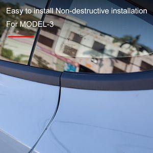 För Tesla Model 3 2017-2023 Window Trim Strip Exterior Sticker Chrome Strip DIY Film PVC Door Handle Protector Trim Strips