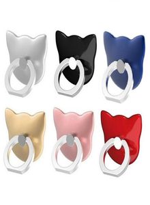 Cat Face 360 ​​Ring Finger Phone Holder för iPhone Samsung Tablet PC Smart Phones GRIP9530000