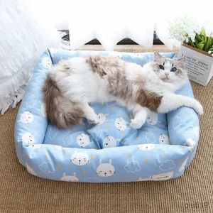 Łóżka kota meble super miękkie pluszowe łóżko dla kota wszystkie pory roku uniwersalny pies hodowla mała średnia poduszka poduszka dla kota nesk łóżko spać ciepłe materac