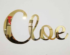 Custom Baby Shower Acrylic Mirror Gold Nome do Gold Birthday Wedding Party Decoration Personalizado Babysher Door Sign 20092996967778