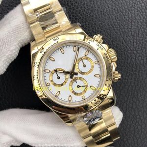 20 estilo masculino automático crono observa Men039s 40mm Dial branco Dial amarelo ouro rosa ouro cal4130 Bracelete de movimento ARF Sport 904L 6463491