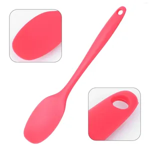 Colheres mini utensílios de cozinha crianças colher sopa esbelta silicone serving scoop criança