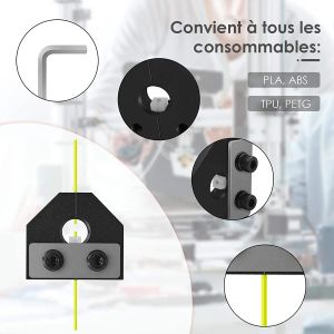 Connettore di saldatura filamento di parti della stampante 3D per Ender 3 Pro Aluminum Blocco 1,75 mm Sensore di filamento Abs ABS con strumento Allen Tasto