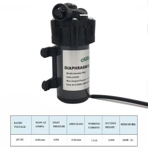 Heman Garden Sprayer Musting DC 24V RO Micro -диафрагма Booster Pump 50GPD Автоматическое увеличение системы обратного осмоса воды