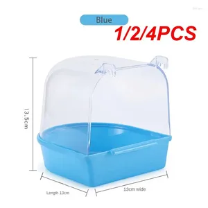 Other Bird Supplies 1/2/4PCS Hanging Cockatiel Bath Cube Parrots Bathtub Shower Box Cage Accessory For Little Canary Budgerigar