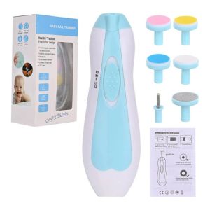 Arquivo de unhas para bebês com luz LED Light Portable Baby Nails Care Set 4 Modos de trabalho