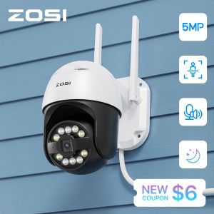 Lente zosi c296 5mp ptz câmera wi -fi veículo veículo pacote de animais de estimação detectar sem fio cctv video video camera camera de segurança doméstica proteção