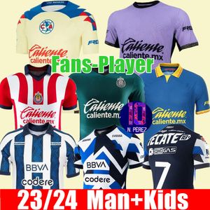 NWE 23 24CHIVAS DEPORTIVO GUADALAJARA CF CLUB CLUB AMERAADOS MONTERREY UNAM SOCCER JERSEYS KITS KIT CAMISETAS FUTBOL 2023 2024 Men Football Shirt Home Away Away