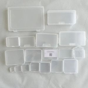 Square Plastic Transparent Tool Storage Box Jewelry Beads Container Power Accessories Box Small Items Sundries Organizer Case