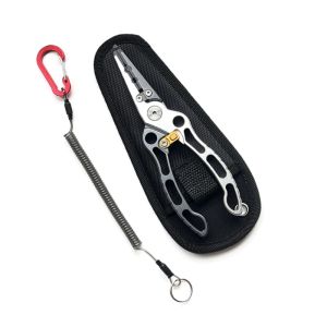 Aluminum Alloy Fish Grip Lip Clamps Grabber Fish Controllers Fishing Plier Tool