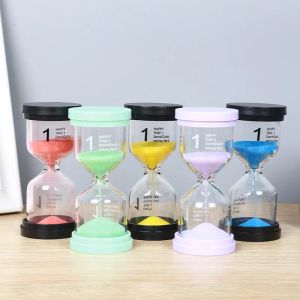 1-60 minuter Klocka timglas Färgglad sandtimer för spel Kid Classroom Home Kitchen Creative Gift Souvenir Set Glass Sandglas