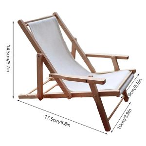 1:6 Dollhouse Miniature Chair Foldable Lounge Chair Beach Chair Model Furniture Accessories For Doll House Decor Kids Toys