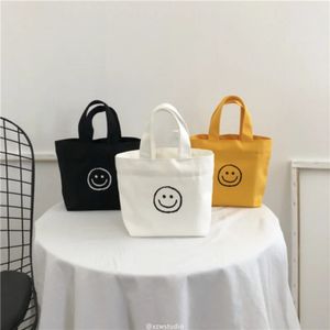 1 Pc Korean Style Smile Face Mini Shopping Bag for Women Fashion Mobile Phone Bag Lady Purse Small Casual Handbag
