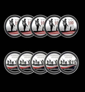 5pcs Challenge Craft Armistice Day 100 Years Anniversary Silver Plated Souvenir Medal Art Collection Coin1461817