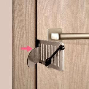 Tragbare Türschloss Punch-Free Security Door Locker Sicherheit Latch Metall Lock Home Room Hotel Reise Anti-Diebstahltür Stopper Werkzeug