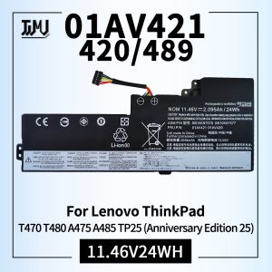 Batterier SB10K97578 01AV421 Laptop Battery Compatible för Lenovo ThinkPad A475 A485 T470 T480 TP25 Notebook 01AV489 SB10K97576 11.46V24WH