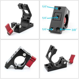 Acessórios Adaptador de suporte de haste de 25 mm para DJI Ronin M Monitor de estabilizador portátil Monitor 1/4 Acessórios para fotografia de sapatos frios