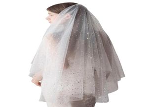 Bling Bling Bridal Wedding Veils Cheap Vintage White Ivory Tulle Wedding Bridal Veil Elbow Length One Layer Events Formal CPA14256640371