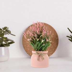 Vases Trinkets Artificial Potted Office Plants Indoor Plastic Lifelike Small Bonsai