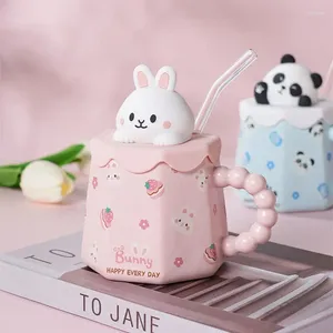 Tagne coreane Carena Ceramic Water Cup Creative Girl regala alla sua amica un regalo di compleanno con tazza di grande capacità ad alta bellezza