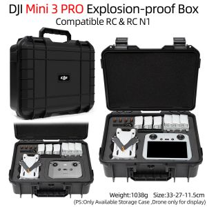 Drönare Vattentät väska för DJI Mini 3 Pro CaseExplosion Proof Drone Hard Case som bär handväska för Mini 3 Pro -tillbehör