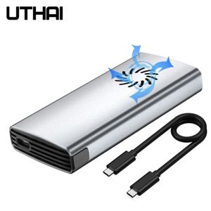 인클로저 UTHAI M15 M.2 솔리드 스테이트 SSD 하드 디스크 케이스 20G/10G 듀얼 프로토콜에서 USB 3.1NVME10GBPS 모바일 하드 디스크 케이스 3.1