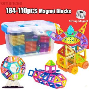 Magnets Magnetic Toys 110-184pcs Mini Size Magnetic Constructor Magnet Blocks Designer Set Model Building Blocks Educational Toys for Children Gift 240409