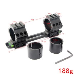 Tactical 30mm Scope Ring Mount 2Slots 12Bolts Bubble Level 11mm Dovetail Picatinny Weaver Rail Mount