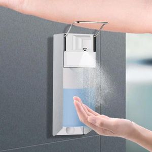 Sıvı sabun dağıtıcı büyük kapasiteli su geçirmez eller ücretsiz duvar dirsek pres el dezenfektan mutfak