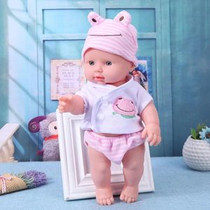 30 cm gotowe do mycia lalki PVC 3D Prop Doll Baby Companion Toys Pink 240409