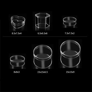 Clear Acrylic Plastic Square Cube Small Acrylic Box with Lid, Storage Boxes Organizer Containers for Candy Pill and Tiny Jewelry