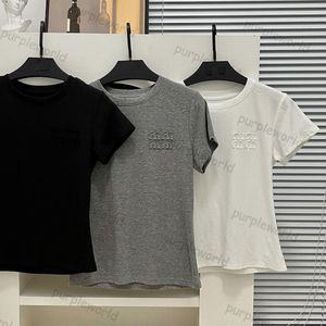 Solid Summer T -skjorta för kvinnor Pullover Letter Kort ärm T -skjorta Slim Casual Crop Tops Bomull Tees