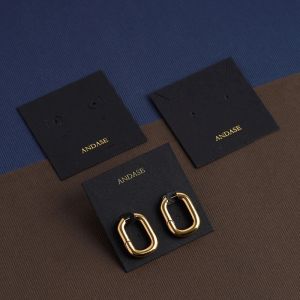 Anpassen der Logo Halskette Ohrringe Schublade Karton Schmuckschachteln mit hängenden Verpackungspapier -Tags Paket Ohrringhalter -Karten
