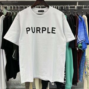 24SS Purple Brand T Shirt Rozmiar XS-5xl Duże designerskie koszulki Męskie T-shirt Homme T Kobiety luźne ubrania luksusowe projektanci krótkie rękawowe wiosenne letnie Tide Tee 606