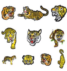 10 Styles Tiger Series Patches for Clothing Iron on Transfer Applique Cool Patches for Jacket Coats DIY Sewing on Embroidered Stic3114675