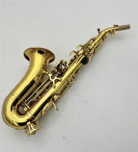 Verkliga bilder W010 Soprano Saxofon B Flat mässing Platerad professionell träblåsning med falltillbehör6454500