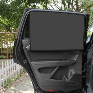 Nets Car Sunshade Universal Magnetic Mesh Curtain Breathable Antidirect Sun Car Window Curtain Cover Mosquito Net Car Interior Parts