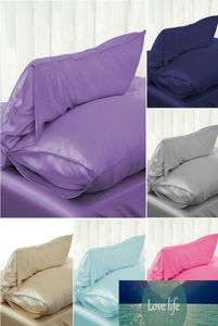 Solid Queenstandard Silk Satin Pillow Case Bedding Pudow Case Smooth Home8247947