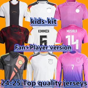 2024 Koszulki piłkarskie Niemcy Hummels Kroos Werner Muller Football Shirt Gotze Sanea Khedira Niemiec 24 25 Dom Away Reus Gnabry Mens Kit Kit Kit Mundlid