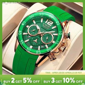 Orologi da polso 2024 Lige Fashion Men ES Sport Quartz Man Brand Polts Luxury Chronograph Waterproof Leisure Watch Montre Homme240409